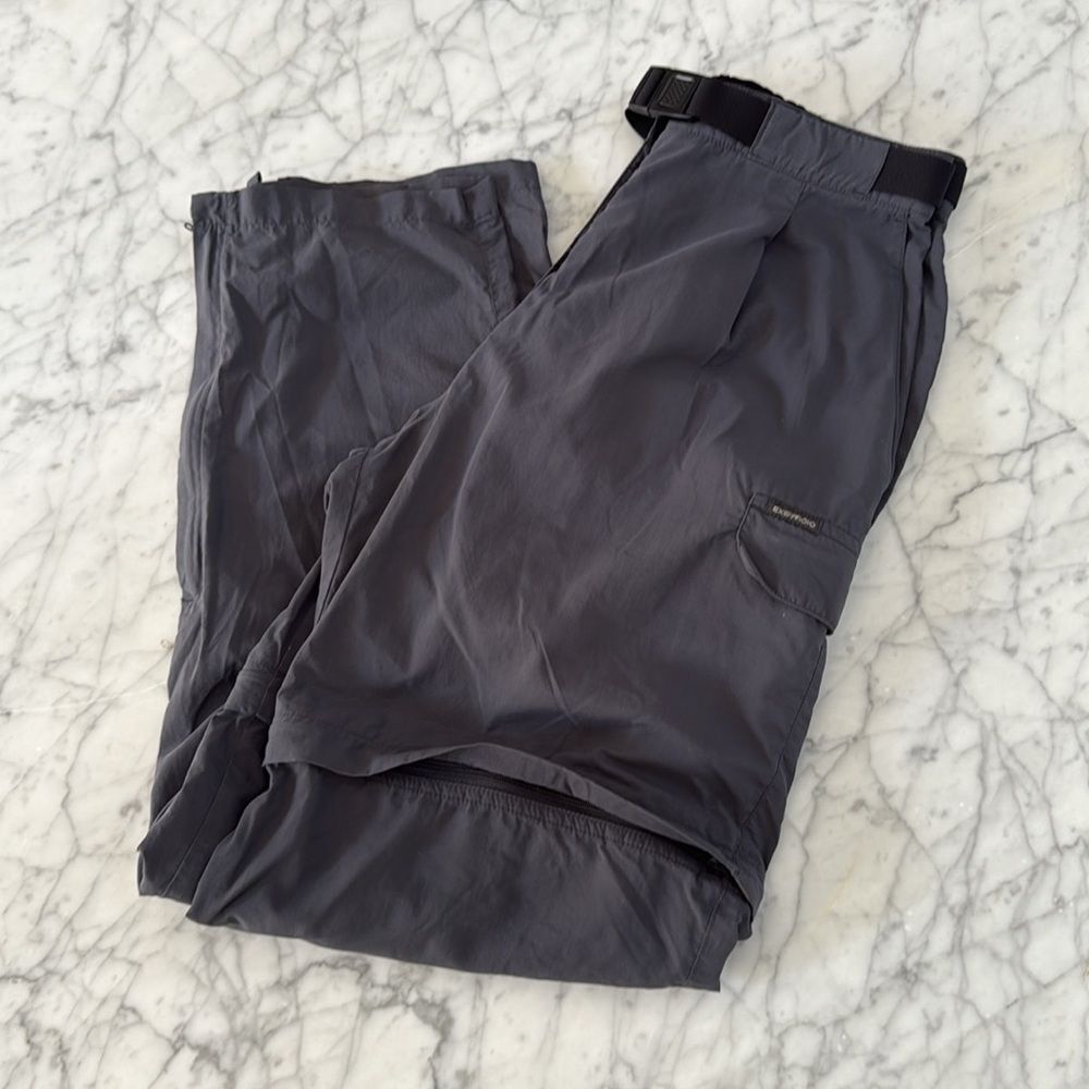 Exofficio Relaxed Fit Convertible Pants Women’s Sz XS Slate Gray Belted